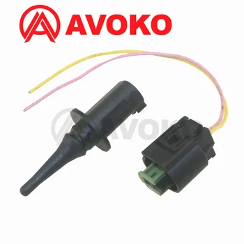 Ambient Buiten Air Temperatuur Sensor Met 2Pin Connector Plug Voor Mb MERCEDES-BENZ Vw Volkswagen Chrysler Doge Smart