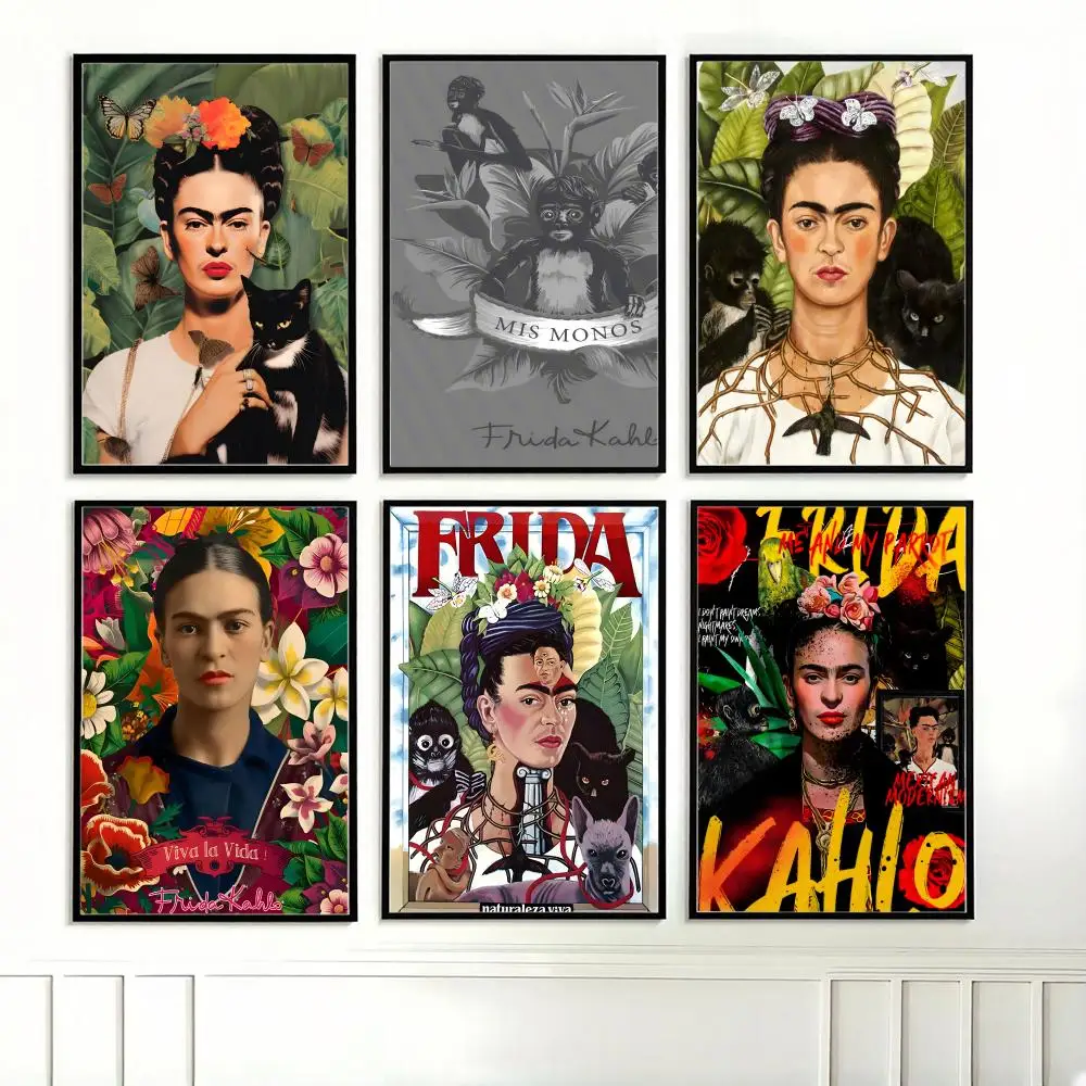 Póster artístico de F-Frida K-Kahlo, carteles modernos, cuadros decorativos para salas de estar, dormitorios y bares