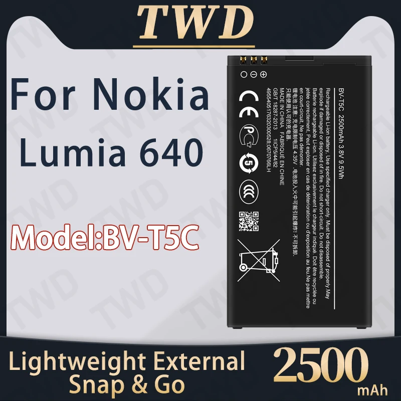 BV-T5C BVT5C Large capacity Battery For Nokia Lumia 640 Batteries New High Quanlity