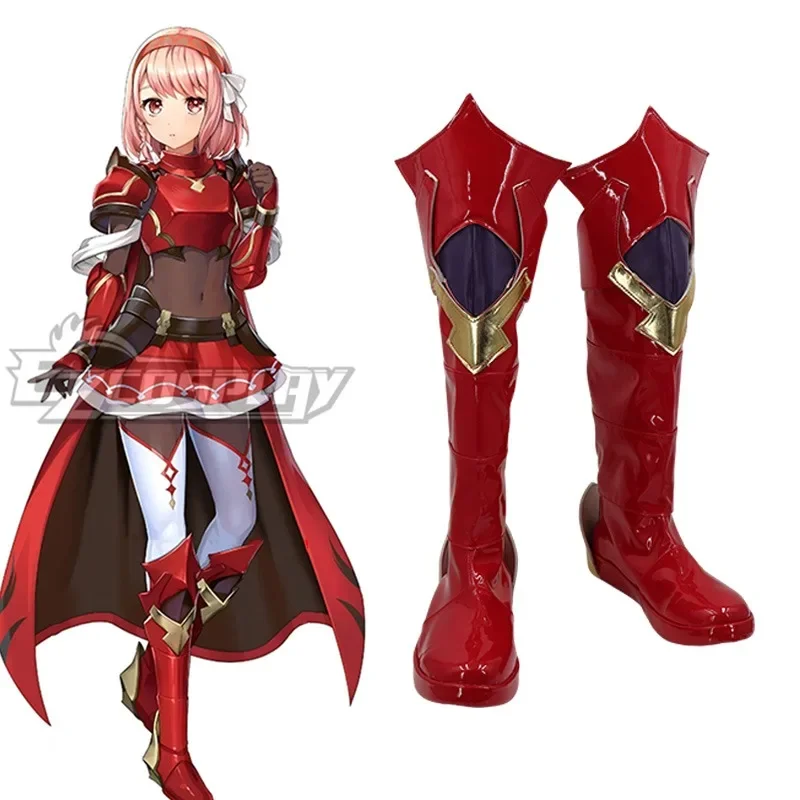 Lapis Cosplay Shoes Anime Accessories Cosplay Props Halloween Carnival Red Boots PU Shoes Big Size Custom Made