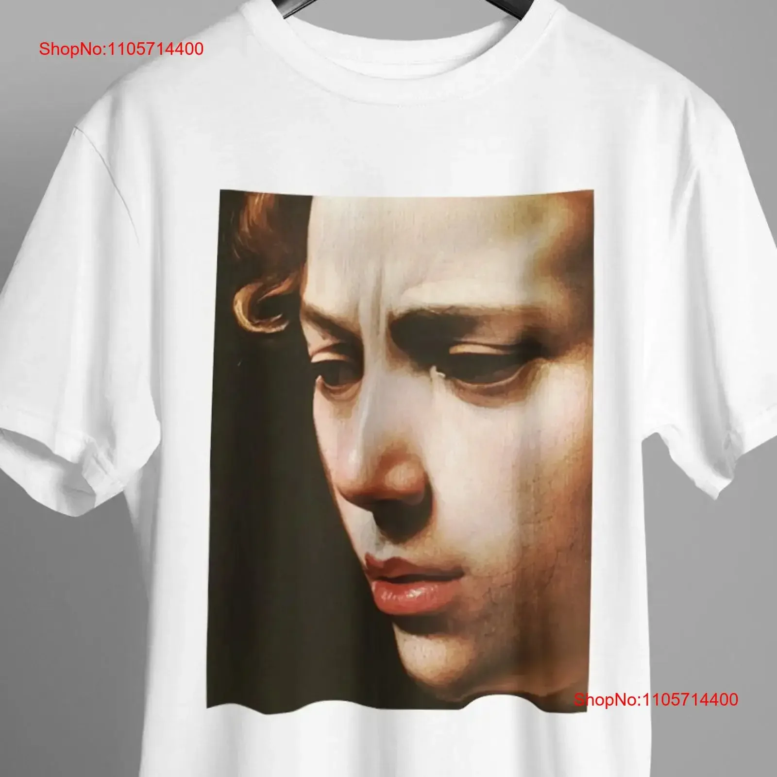 Caravaggio art print White heavy cotton unisex T Shirt Italian artist realism baroque Vintage tee lover vintage Washed
