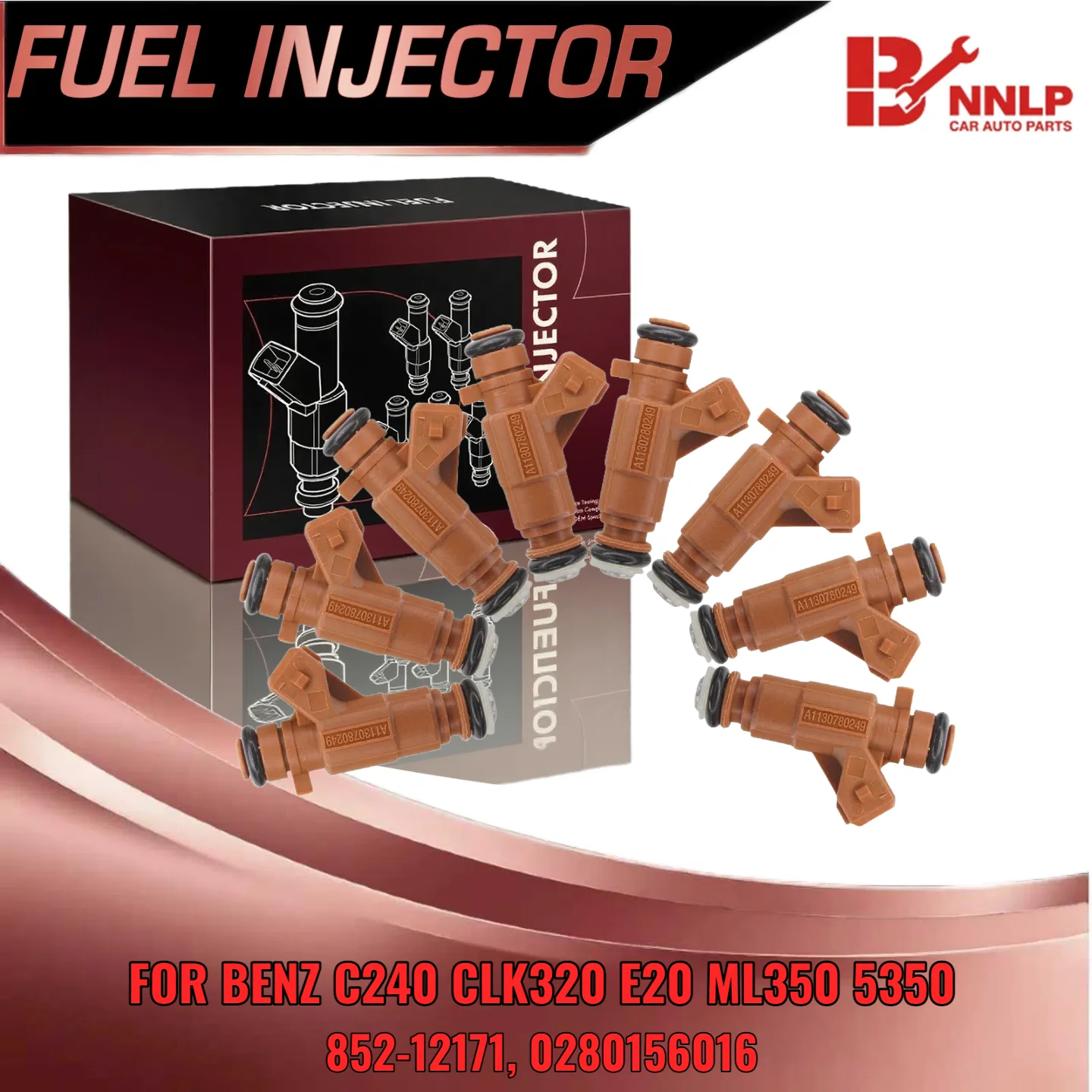 

For Mercedes Benz C240 E320 CLK320 ML350 S350 6PCS Fuel Injector Set 0280156016 85212171 3.2L
