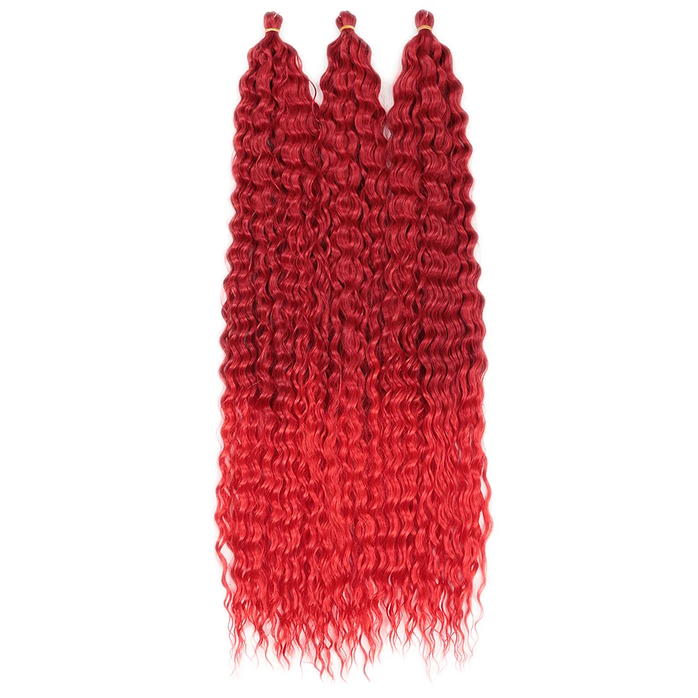 30 Inch Ariel Curl Hair Deep Twist Crochet Hair Synthetic Braids Afro Curl Ombre Deep Wave Braiding Hair Extension For Women