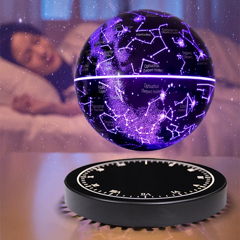 Levitating Lamp Magnetic Levitation Globe LED Earth ,Floating Lamp Rotating Globe Bedside Lights Ornament NoveltyGifts