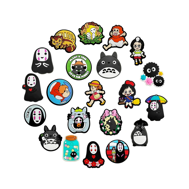 

Японский Тоторо, анимация, 16-100 шт., обувь, очаровательные украшения, украшение из ПВХ, высокое качество, съемный, водонепроницаемый, для подарков на вечеринку