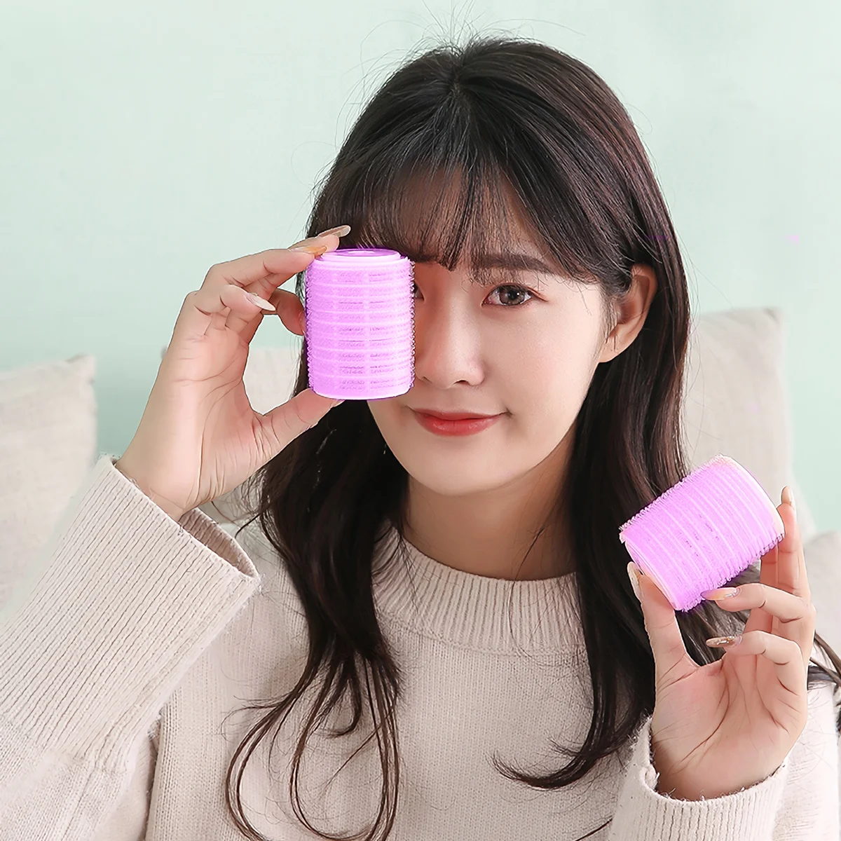 

20 шт. пластиковые бигуди, разноцветные легкие самозахватные ролики для средних волос, без нагрева, прическа, домашний салон, использование