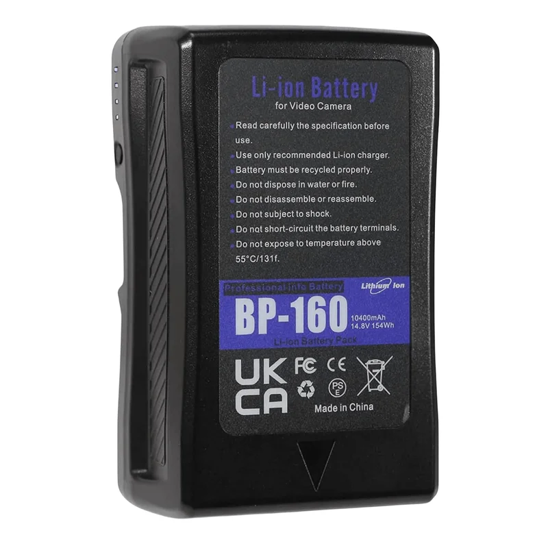BP-160 V Bayonet V Lock battery Applicable avec Sony camera BMPCC 4k 6k Camera