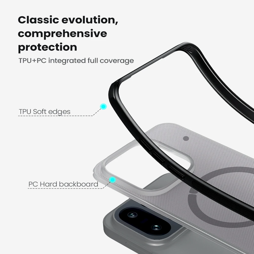 Nillkin Etui na telefon OnePlus 15 Magnetic Super Frosted Shield Pro, odporne na odciski palców, odporne na wstrząsy, tylna obudowa — zdjęcie produktu 3