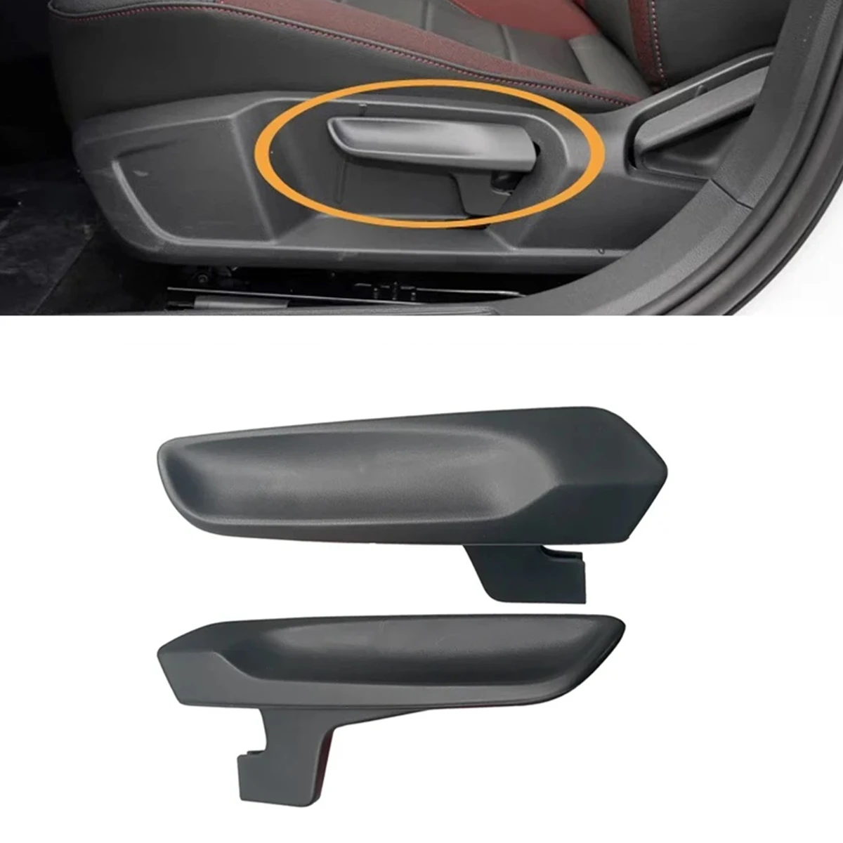 左右のシート高さ調整ハンドル、レベルブラック、vwゴルフmk7、7、7.5、2013-2021、パサートb8、2015-2023、5g0882251、5g0882252、1個