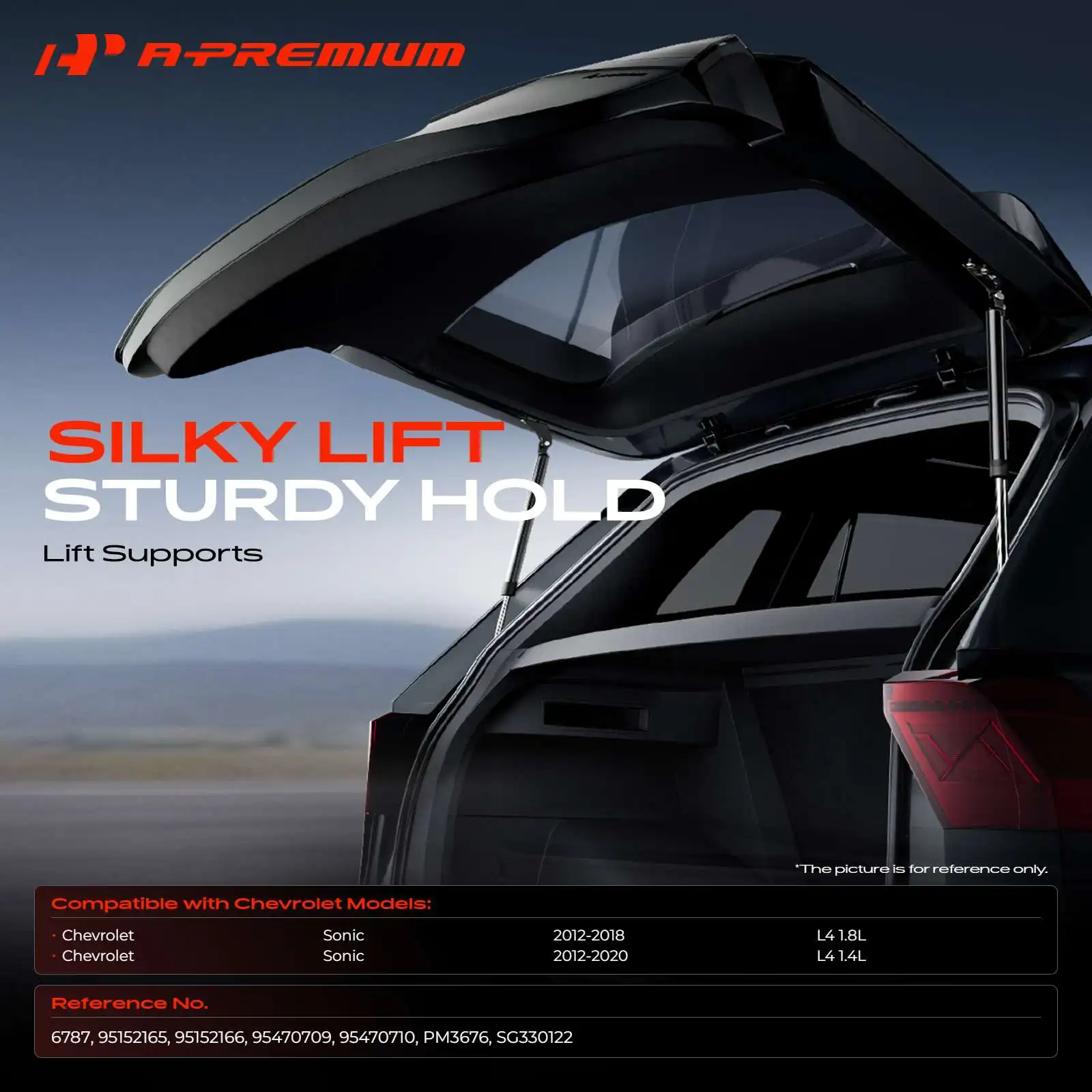 A-Premium 2Pcs Rear Hatch Trunk Lift Supports Shocks Struts for Chevrolet Sonic 2012-2020