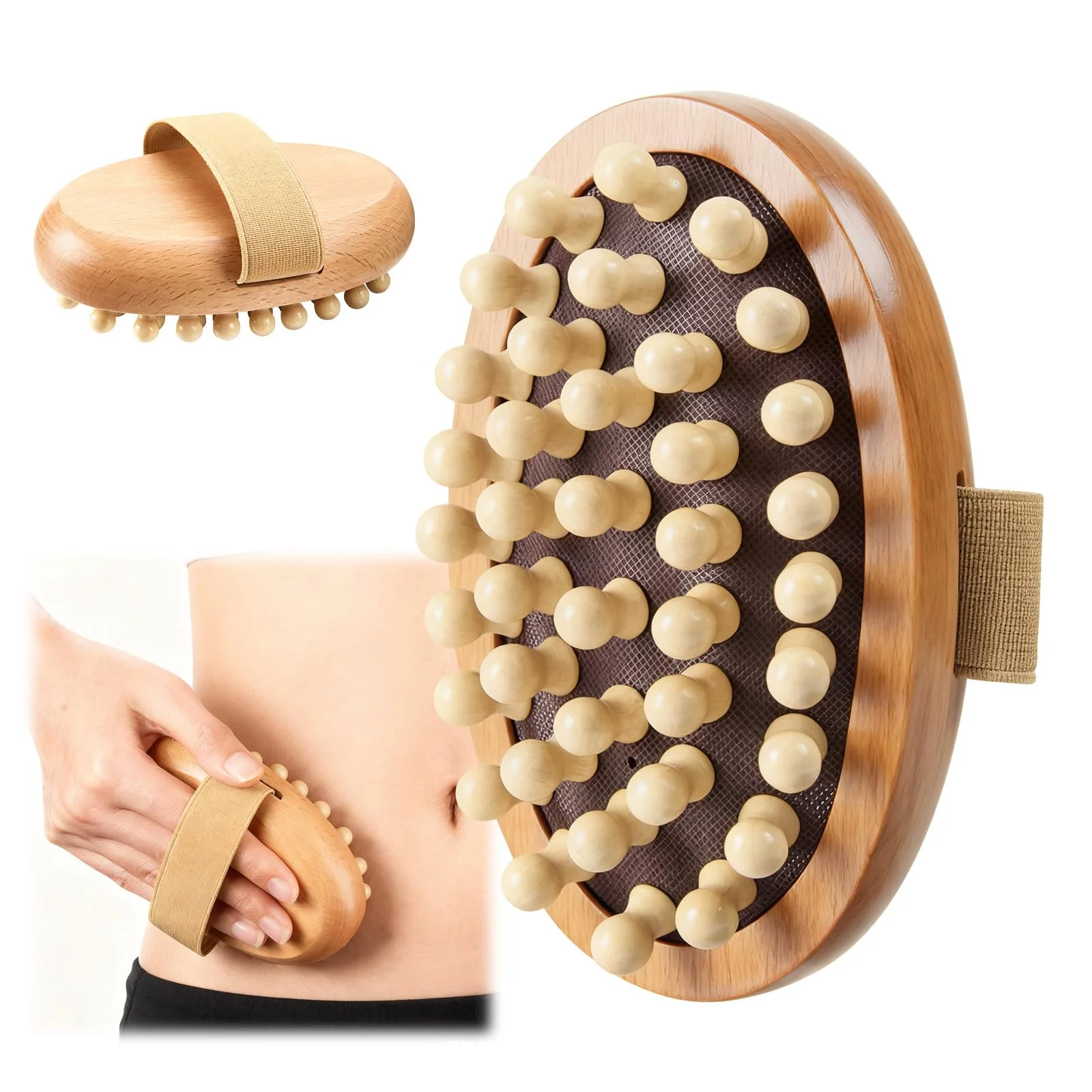 Wood Therapy Massage Tool for Belly Fat - Meridian Massage Brush | Body Brush for Cellulite Remover | Lymphatic Drainage Massage