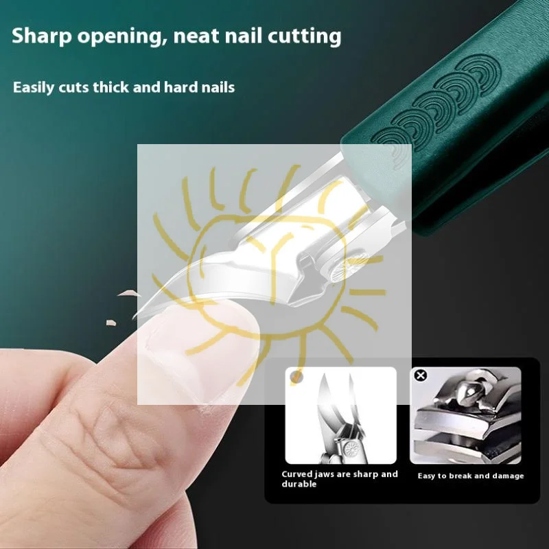 1pcs Super Slanted Pointed Nail Clippers Anti-Splash Thick Nail Clipper Toenail Pliers Nail Scissors Toenail Pliers Care Tools
