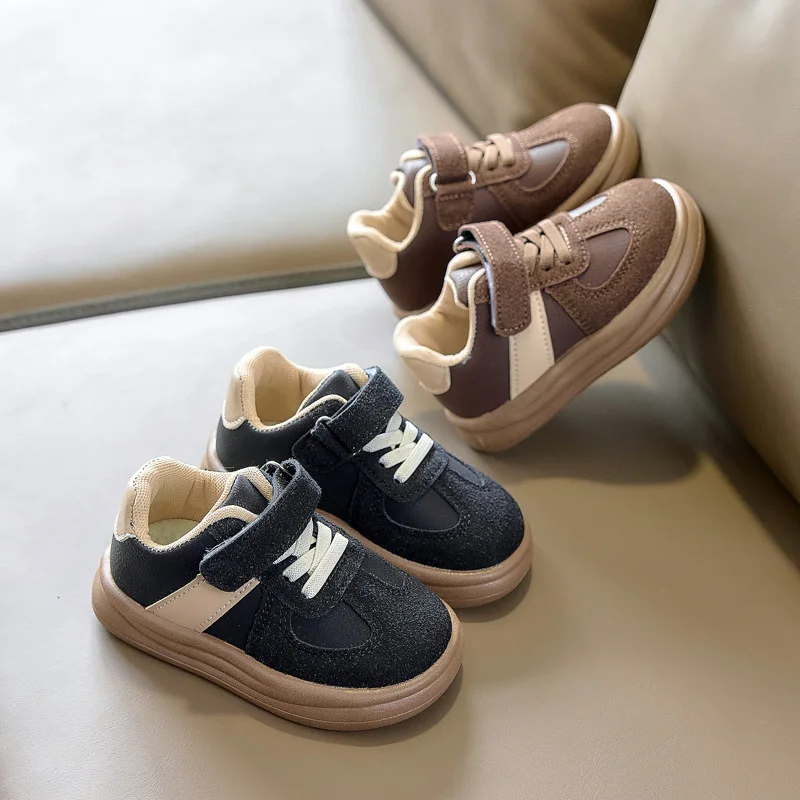 

Детские повседневные кроссовки на липучке, обувь для первых ходунков на мягкой подошве для малышей, противоскользящая дышащая обувь для отдыха для мальчиков