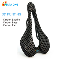 ELITAONE 3D Printed Full Carbon Fiber Bicycle Saddle Ultralight Bike Seat Cushion for Road And Mountain Bikes MTB Seat