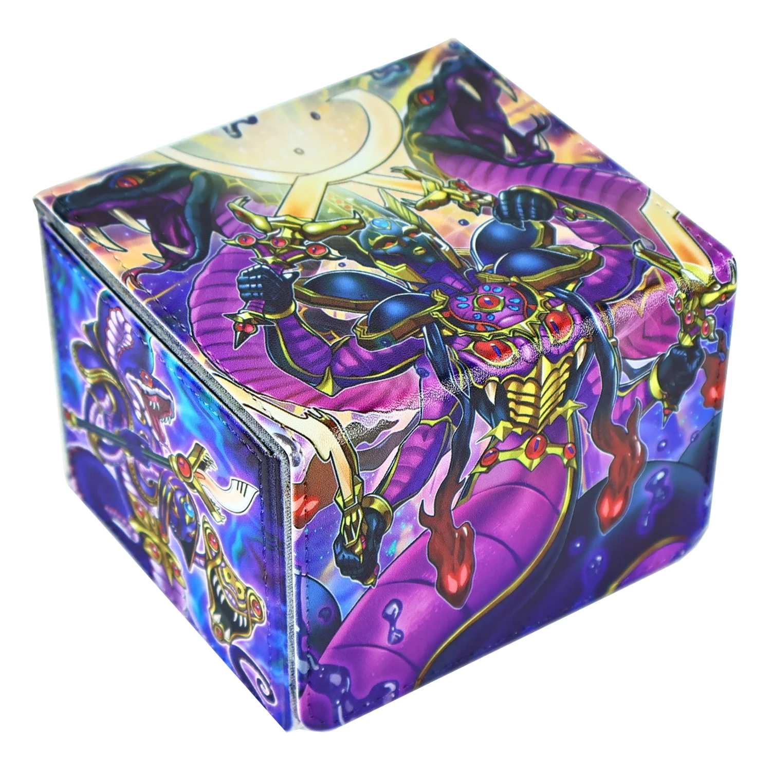 Diy Self Made Yu-Gi-Oh! Photon Lizard Card Storage Box Ygo Photon High-End Leather Magnetic Card Box Anime Cards Gift Toys