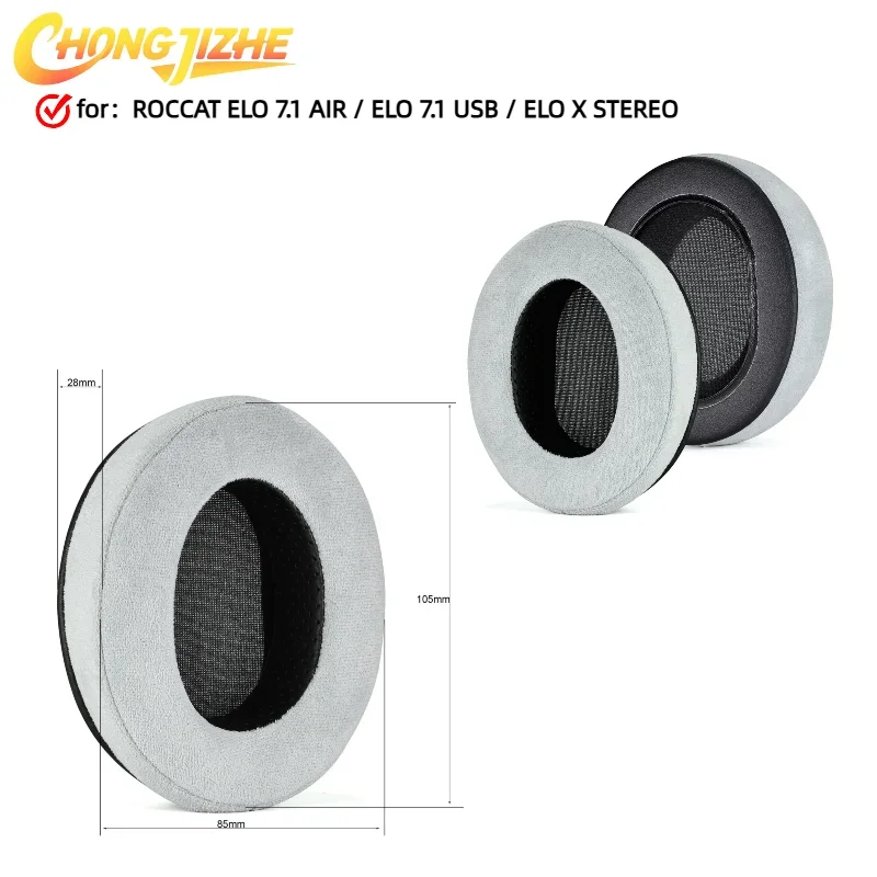 

CHONGJIZHE Replacement foam Ear Pads Cover for ROCCAT ELO 7.1 AIR / ELO 7.1 USB / ELO X STEREO Gaming Headphone Headset EarPads