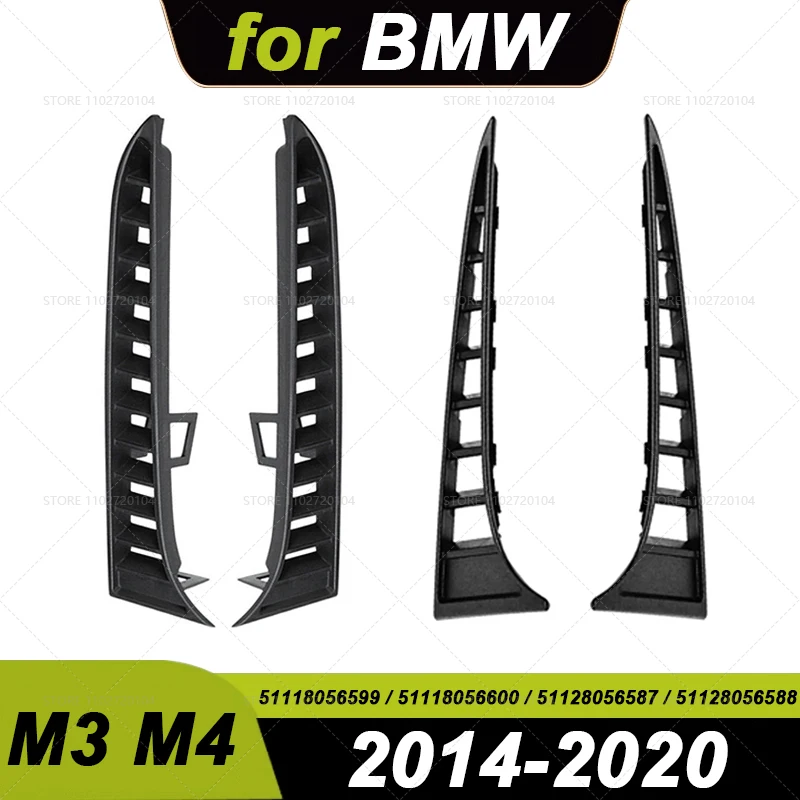 

for 2014-2020 F80 F82 F83 BMW M3 M4 Side Front and Rear Bumper Grid Grille Trim 51118056599 51118056600 51128056587 51128056588