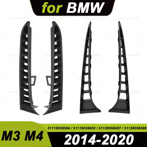 for 2014-2020 F80 F82 F83 BMW M3 M4 Side Front and Rear Bumper Grid Grille Trim 51118056599 51118056600 51128056587 51128056588