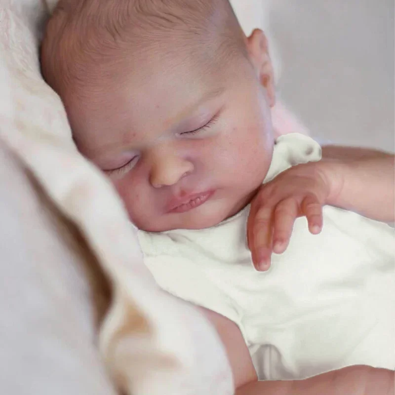 Muñeca Reborn de 21 pulgadas y 52cm, ya pintada, Laura hecha a mano, bebé recién nacido, juguete para niños, figura de regalo, muñecas para niñas