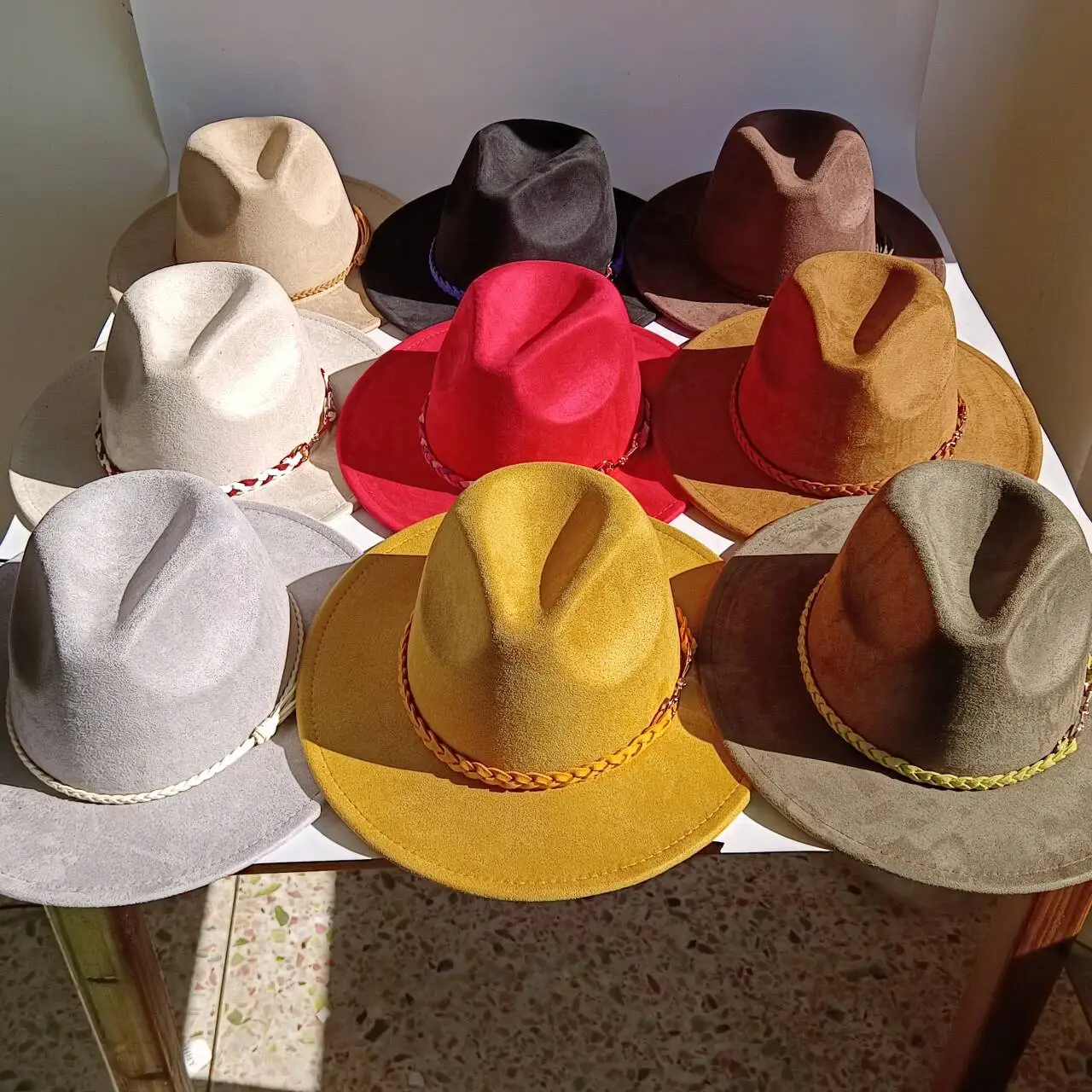 Vegan suede felt hat short brim 7cm classic jazz hat church hat luxury women's hat sombrero chapeau femme