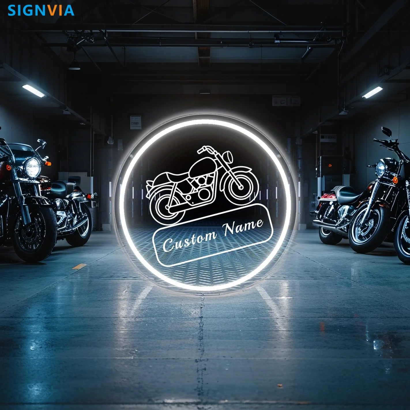 

Custom Motorcycle LED Neon Sign USB-Powered Decor with Motorbike Line Art for Home Office Gifts & Motorcycle Accessories Decor