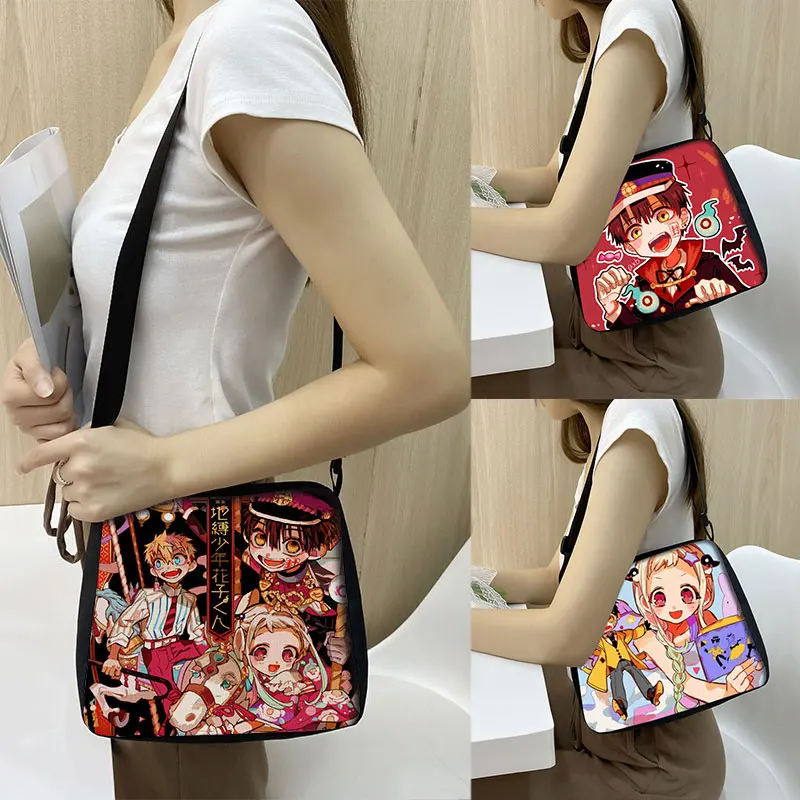 Anime Jibaku Shounen Hanako Kun Shoulder Bag Women for Travel Manga Figure Yugi Tsukasa Storage Bags Harajuku Underarm Bag Gift