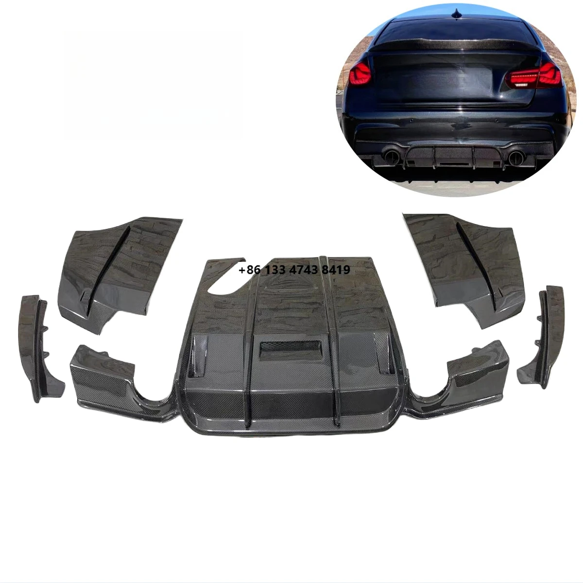 

3 Series F30 F35 320i 328i 335i 340i GEEX Style Carbon Fiber Diffuser for Body Kit