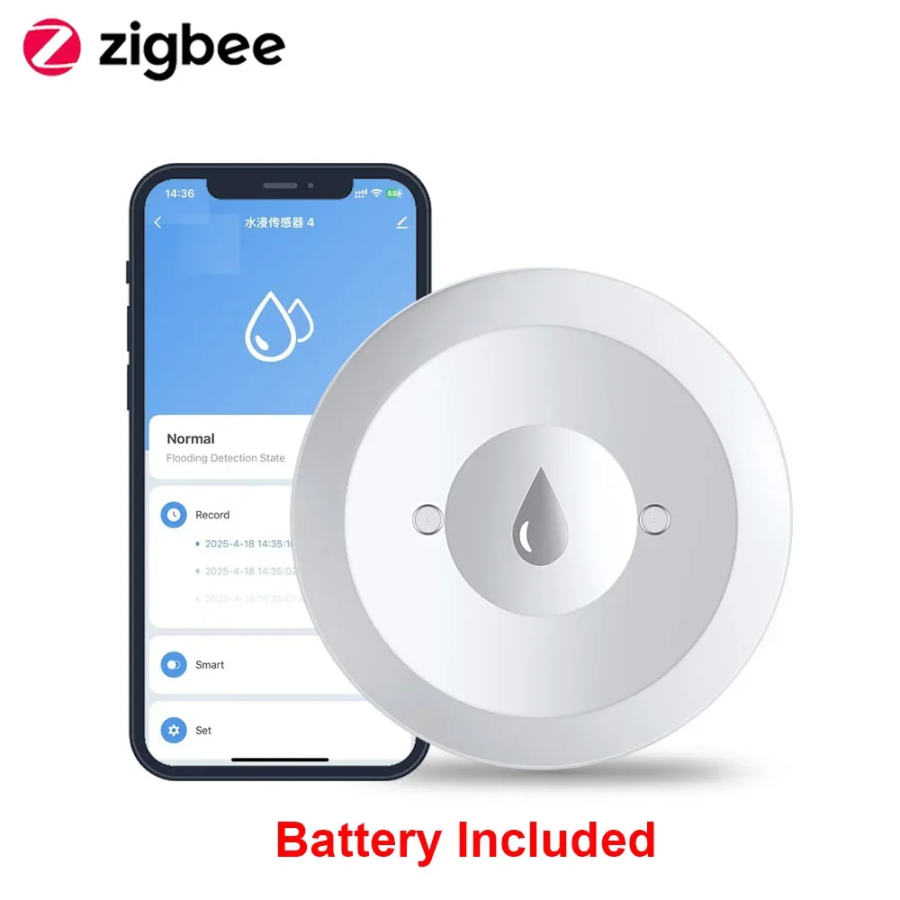 ZigBee Smart Water Sensor Leak Detector Flood Water Leakage Alarm Smart Life Control Work With Zigbee Gateway