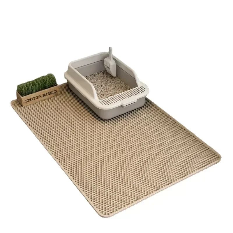 cat accessories Double-layer  Non-slip big Cat Litter Mat Pet Litter Box Filter MatWear Resistant  Cat Litter Mat