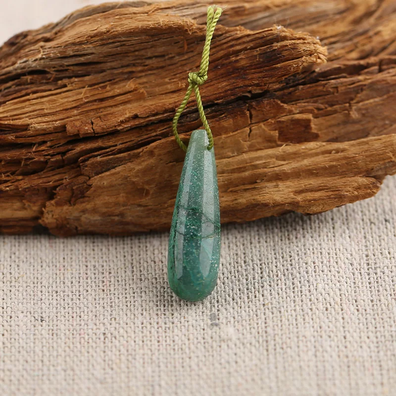 

B&F Drop Chrysocolla Pendant Beads, Handmade Natural stones beads, Polished Stones for jewelry Making Supplies