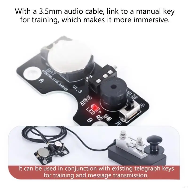 

Light And Sound Circuit Board For Vband-Keyer Connector For CW Practice with Led