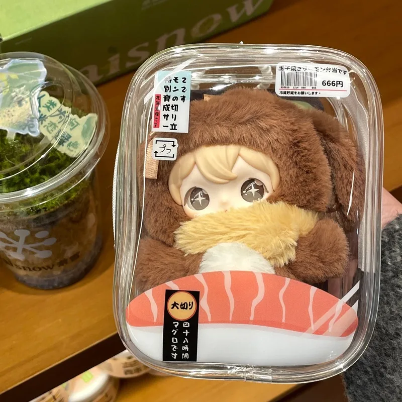 شفافة بولي كلوريد الفينيل الغبار تخزين أكياس ل 12 سنتيمتر أفخم دمية الإبداعية اليابانية السوشي نمط دمية عرض أكياس واقية 2026 #4