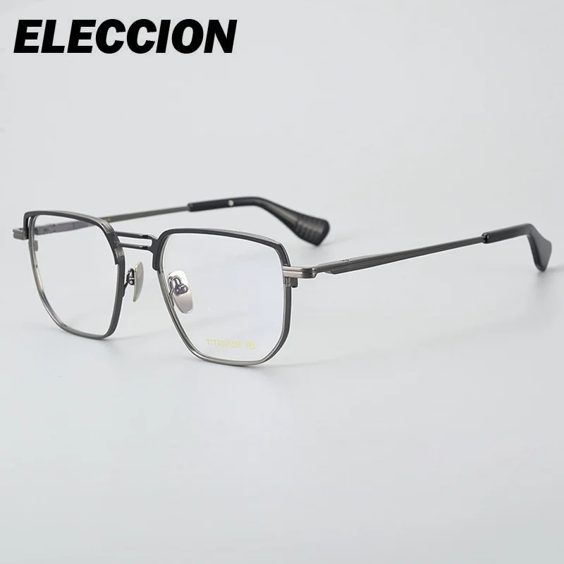 ELECCION Top Quality Eyewear Fashion Gafas for Gentlemen Pure Titanium Light Optical Spectacle for Recipe Customize Lenses