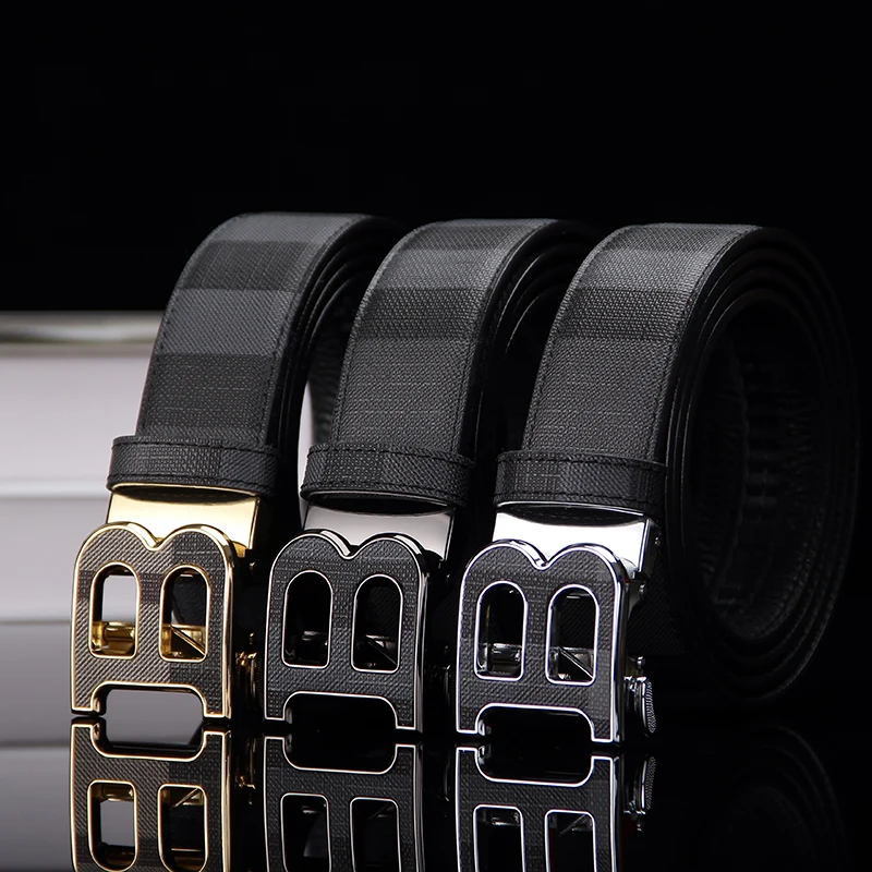 

1PC Men's Genuine Leather Automatic Buckle Adjustable Belt , Ideal choice for Gifts