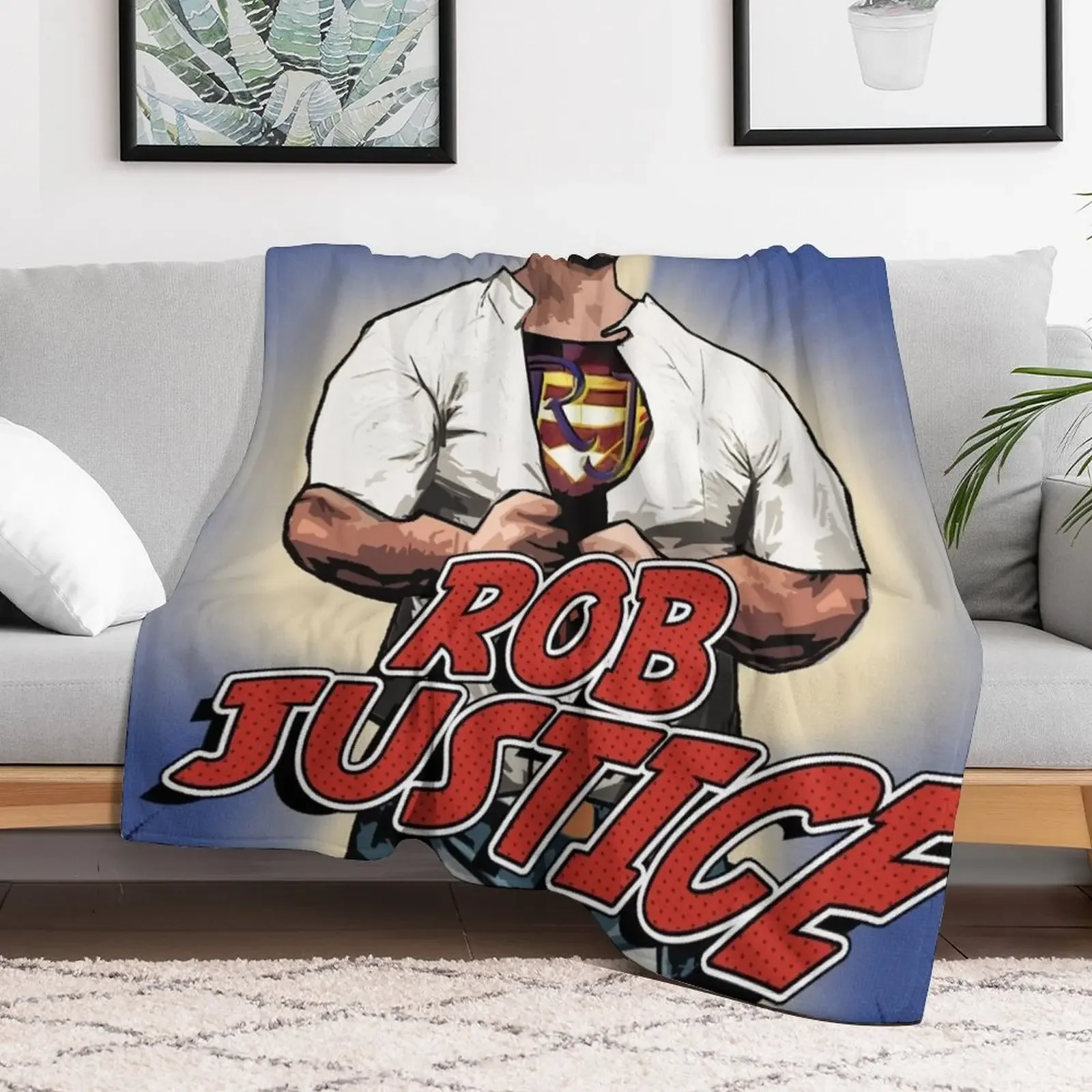 Rob Justice! Throw Blanket Warm Plush Fuzzy Blanket for Living Room