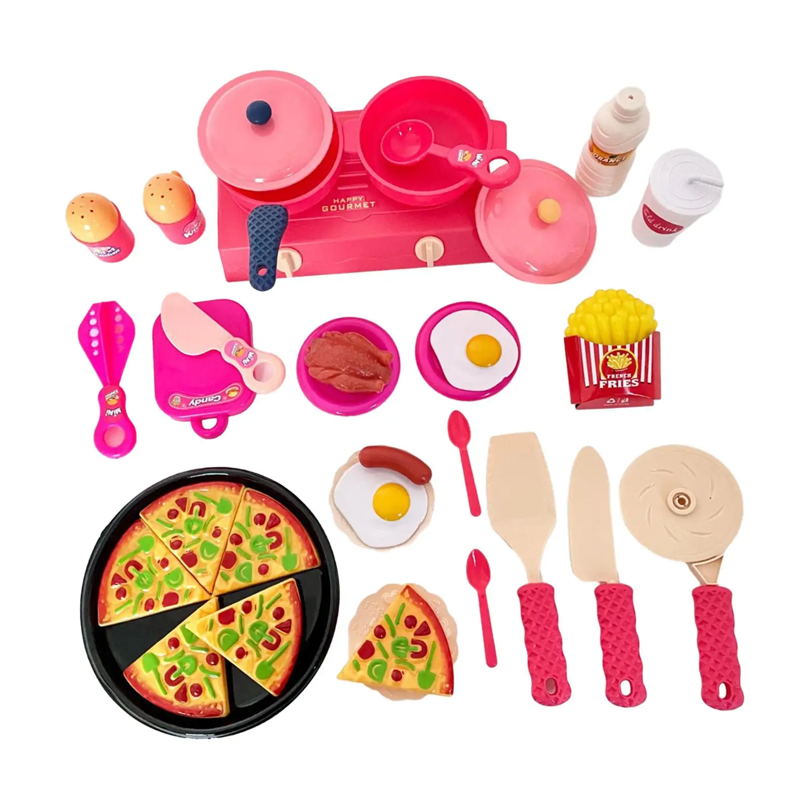 Pré-escolar Pretend Play Kitchen Set para Crianças, Pretend Play Toy, Acessórios para Meninas, Meninos, Crianças, Crianças, Party Favor