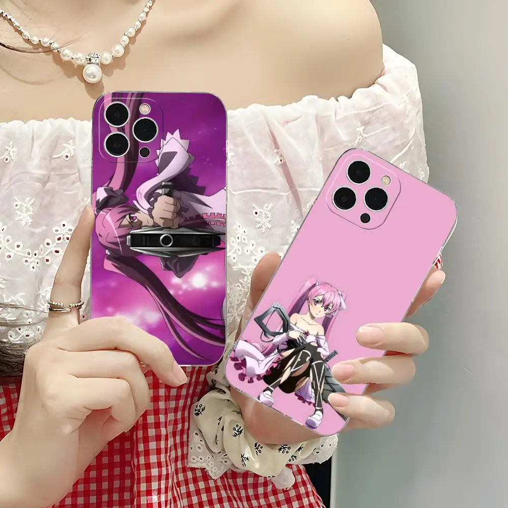 Чехол для телефона Akame Ga Kill Mine для iPhone 16, 15, 14, 13, 12, 11 X XR XS 8 6 Pro Max Plus, мини-прозрачный цветной принт, довольно роскошь