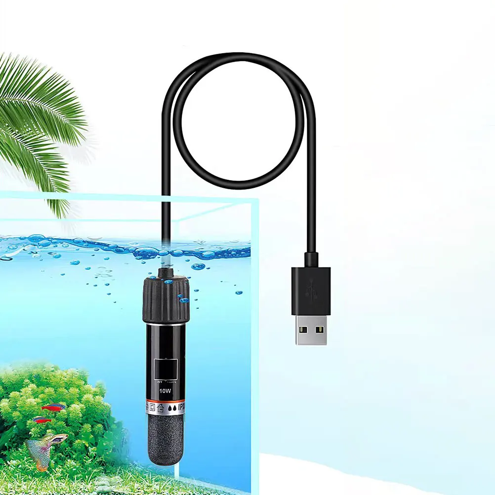 

Mini Aquarium Constant Temperature Fish Pond Heaters USB Fish Tank Heaters Small Water Turtle Pond Thermal Controller
