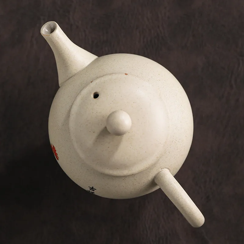 200ml Chinese Antique Pottery Ceramic Teapots Hand Painted Cock Tea Pot Household Kettle Travel Portable Tea Set Accessories