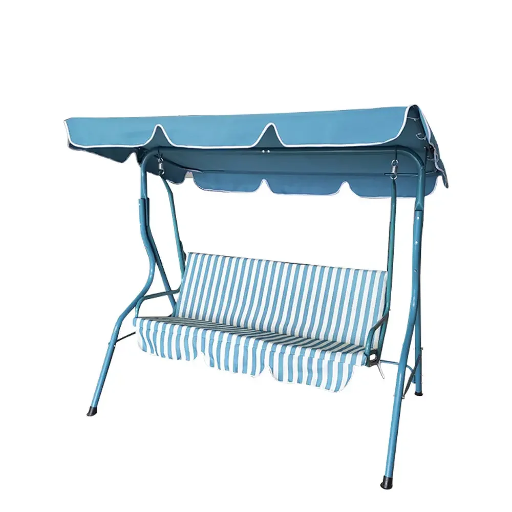2026 Hot Seller Modern Outdoor Swing Rocking Chair with Waterproof Cushion Metal Frame for 2-3 People for Gym Park & School