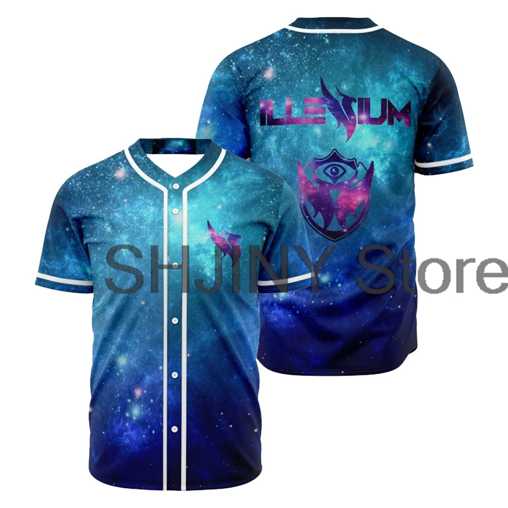 Illenium Jersey Baseball Jacket EDM Festivals 2024 Merch Short Sleeve Shirts Women Men Streetwear Tops