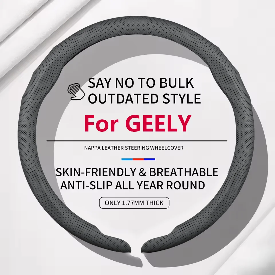 

New Suitable For GEELY Monjaro Preface Azkarra Coolray Okavango Emgrand Vision Galaxy Ultra-Thin Luxury Car Steering Wheel Cover