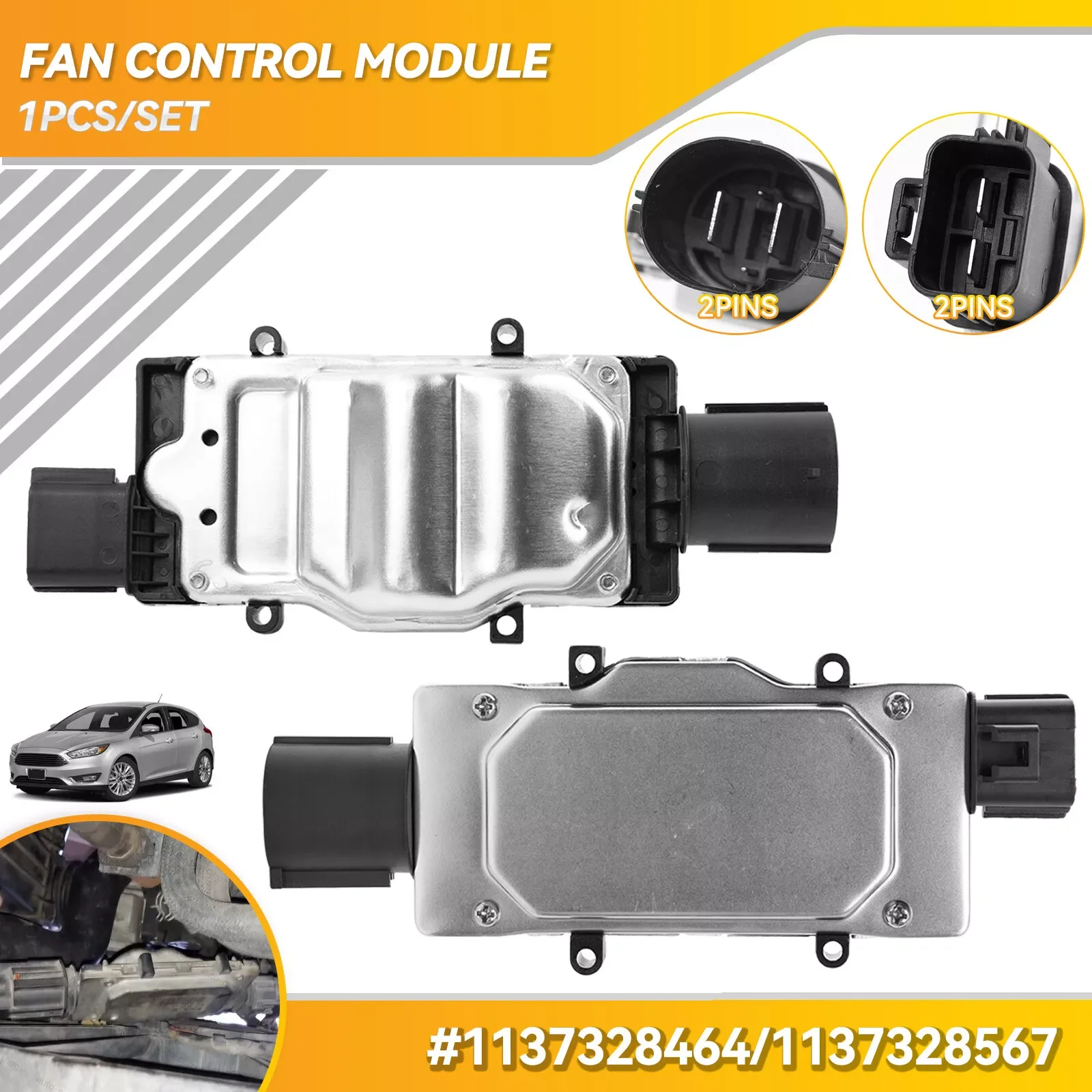 

1X High quality 1137328464 Radiator Cooling Fan Control Module For Ford Focus Escape 2013-2018 1137328567 FREE SHIPPING!!!