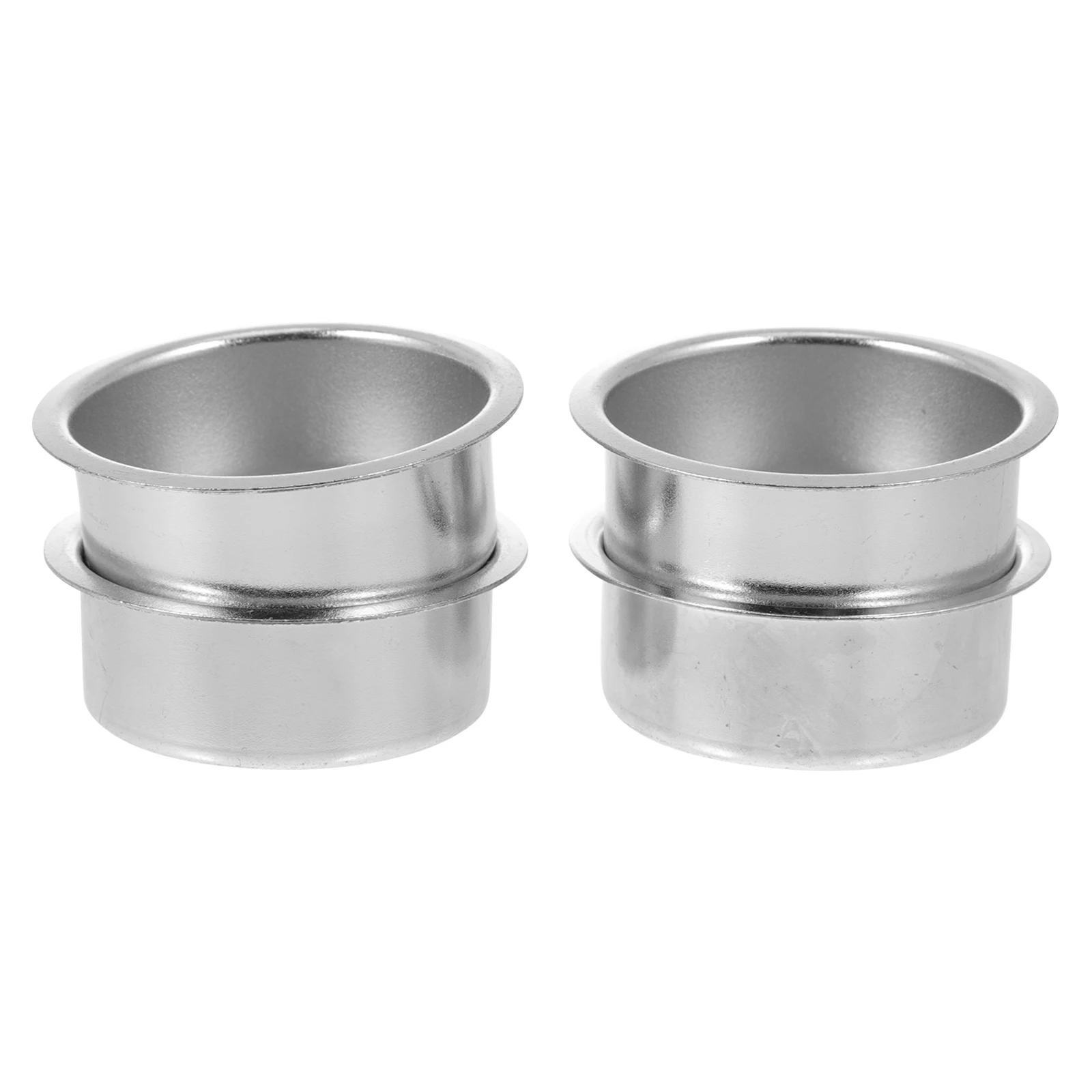 

4 Pcs Metal Cup Halloween Decorations Container Candles Silver Holders Cups House Candlestick