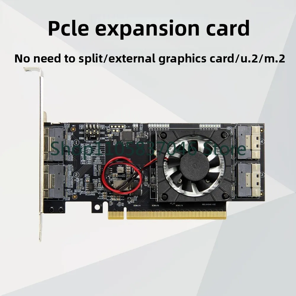 PLX8749 Non Split PCIe Expansion Card Integrated Compatibility Module External Graphics Card M.2NvmeSSDU.2 Expansion