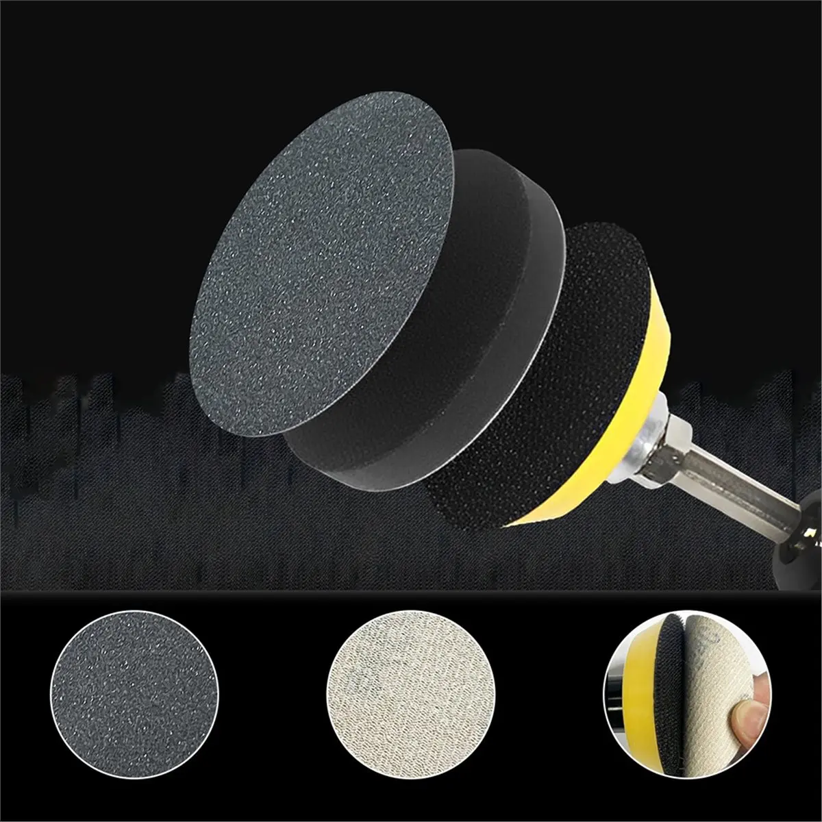 ABNH 135 PCS Inch Wet Dry Sanding Discs Headlight Restoration Kit with Buffing Pad for Auto Wood Metal Resin