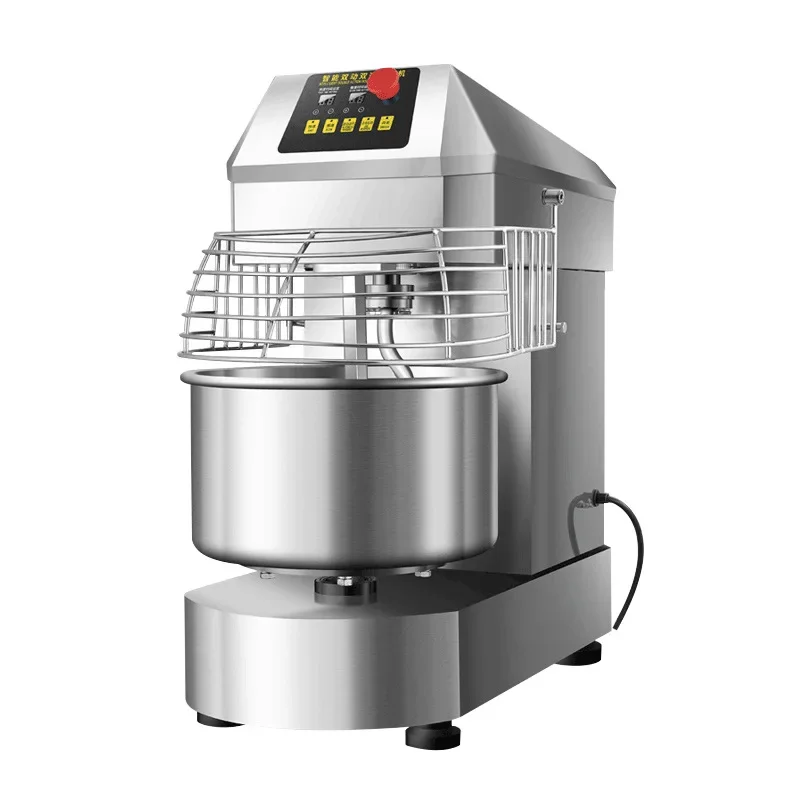 

20/30L Double-Speed and Double-Velocity Dough Mixer Intelligent Timing Dough Mixer Stainless Steel Automatic Shortener