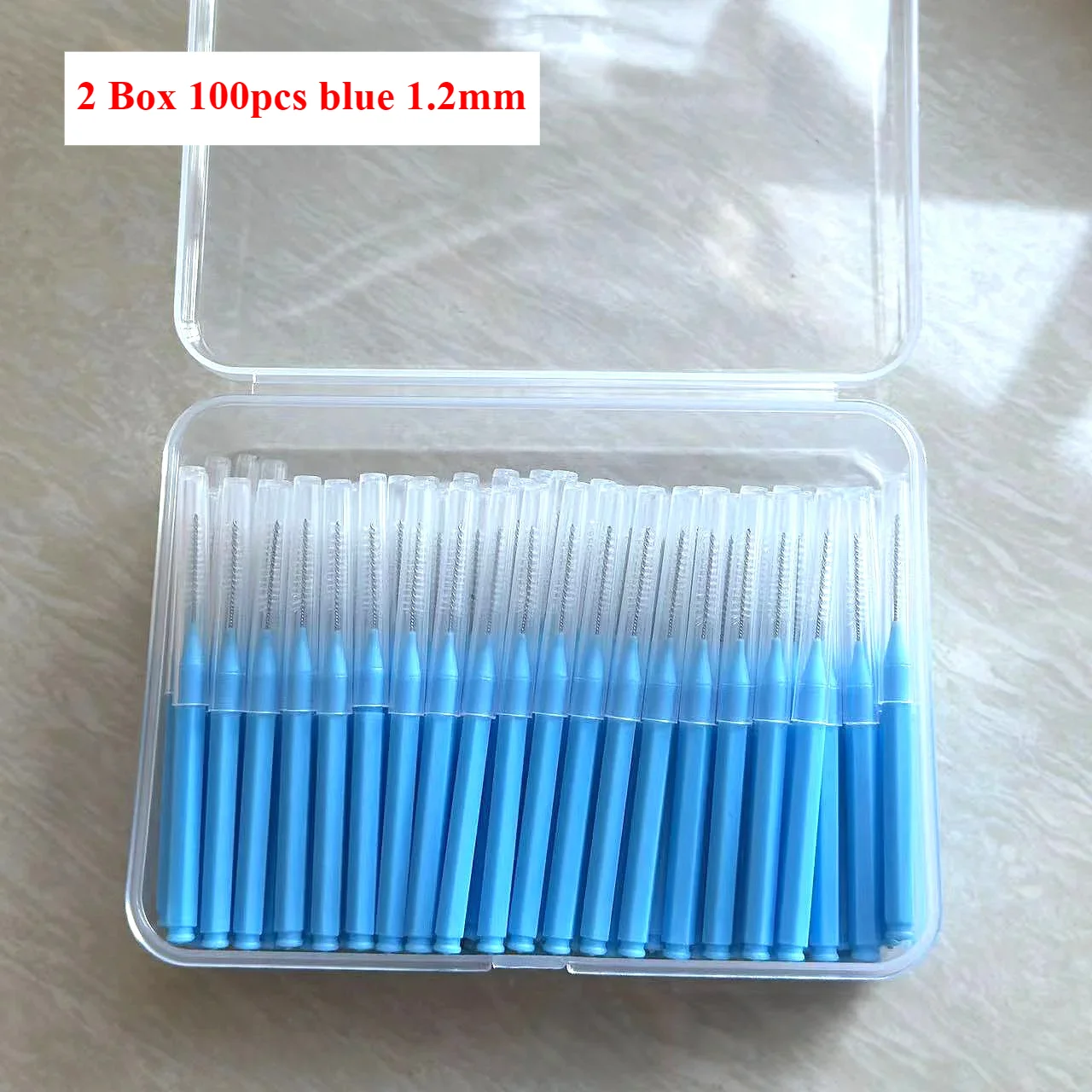 100/200 Stuks Doos Rager 0.6-1.5Mm Reiniging Tussen Tanden Mondverzorging Orthodontische I Vorm Tandzijde I-type push pull