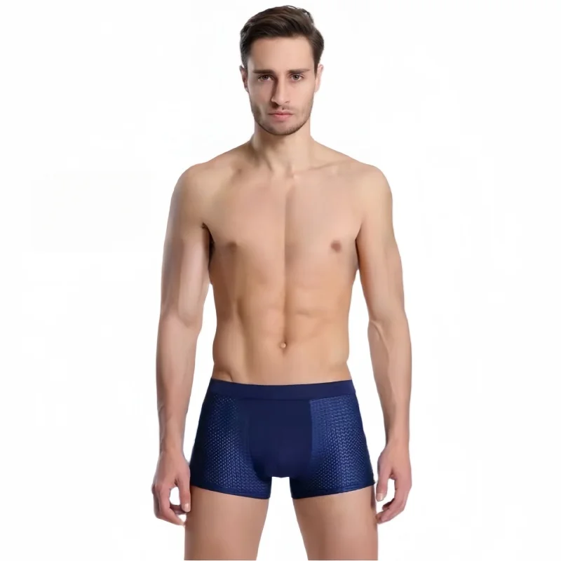 

Men's Summer Mesh Ice Silk Underwear Quick Dry Breathable Boxer Briefs Oversized Loose Mid Waist Antibacterial Sport Shorts