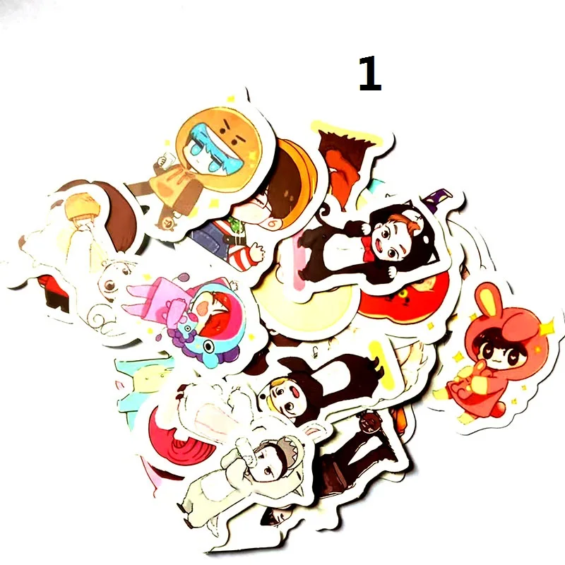 2Set=80Pcs Korean Bulletproof Facial Expressions, Hand Account Stickers, Girl's Computer, Water Cup Decoration Stickers